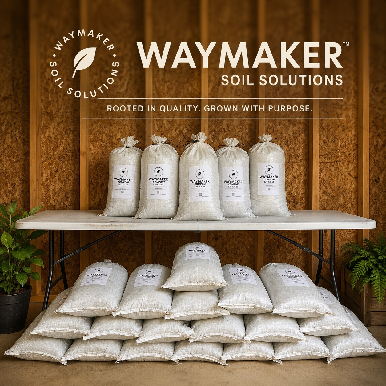 Waymaker Soil Solutions compost available at UUU Structures